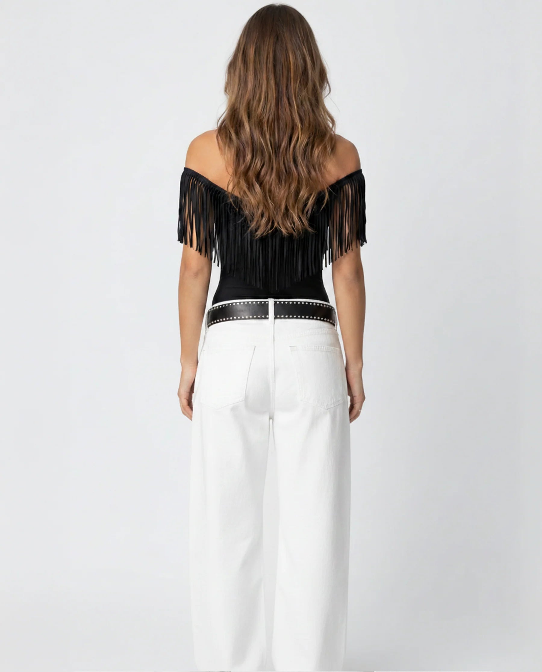 Black Fringe Top
