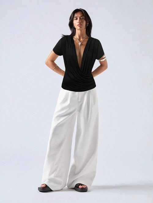 Cascade Wrap Top