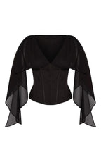 Petite Chiffon Drape Corset